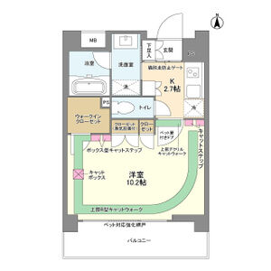 1K 間取り図