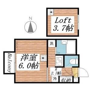 1K 間取り図