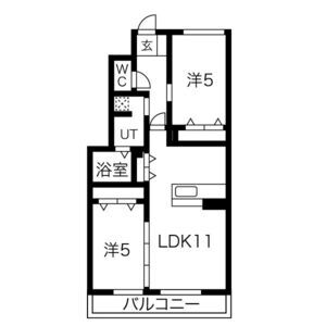 2LDK 間取り図