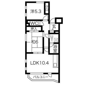 2LDK 間取り図