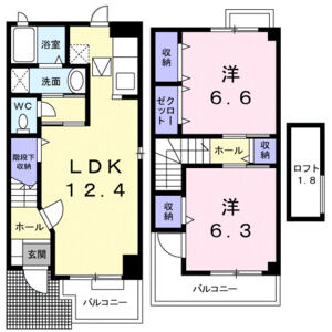 2LDK 間取り図