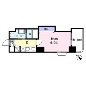 1K 間取り図