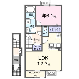 1LDK 間取り図