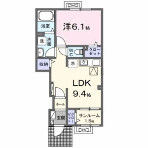 1LDK 間取り図