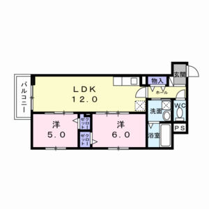 2LDK 間取り図