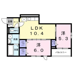 2LDK 間取り図