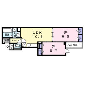 2LDK 間取り図