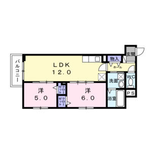 2LDK 間取り図