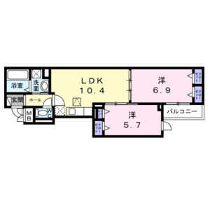 2LDK 間取り図