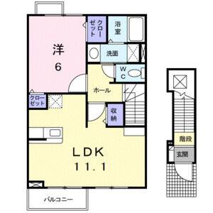 1LDK 間取り図