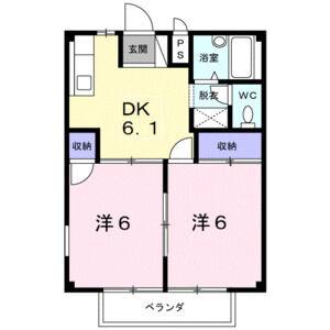 2DK 間取り図