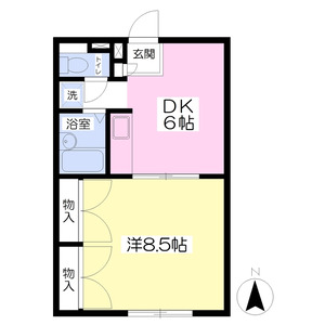 1DK 間取り図