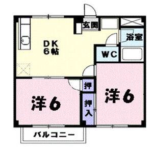 2DK 間取り図