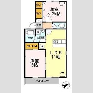 2LDK 間取り図