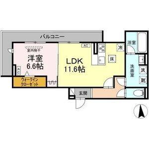 1LDK 間取り図