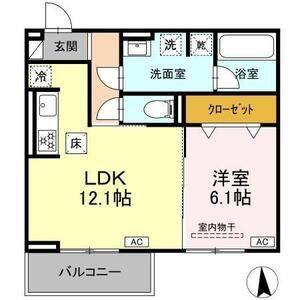 1LDK 間取り図