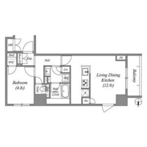 1LDK 間取り図