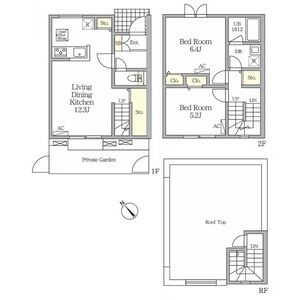 2LDK 間取り図