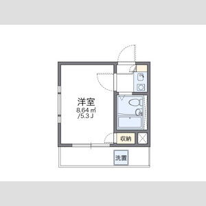 1K 間取り図