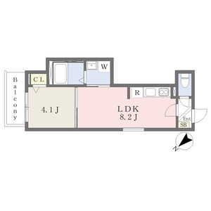 1LDK 間取り図