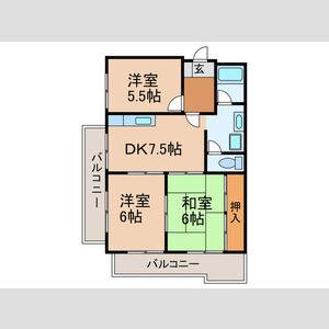 3DK 間取り図