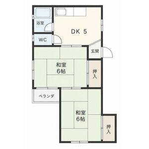 2DK 間取り図