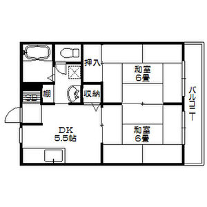 2DK 間取り図