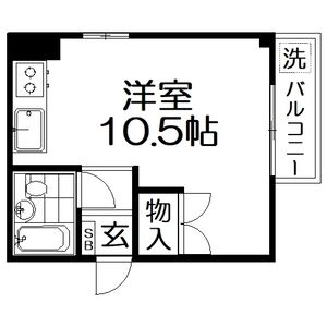 ワンルーム 間取り図