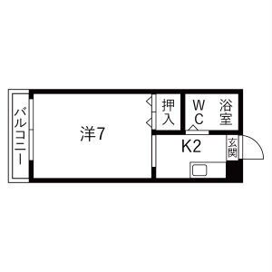 1K 間取り図