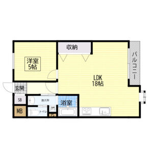 1LDK 間取り図