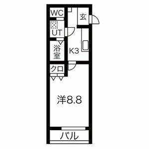 1K 間取り図