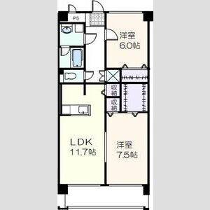 2LDK 間取り図