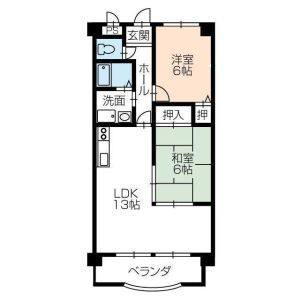 2LDK 間取り図