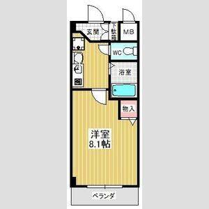 1K 間取り図