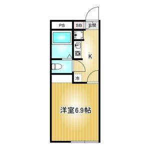 1K 間取り図