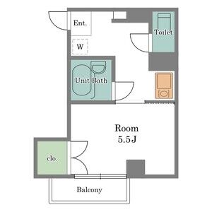 1K 間取り図