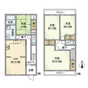 4LDK 間取り図