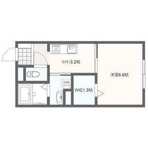 1K 間取り図