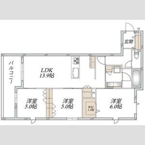 3LDK 間取り図