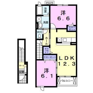 2LDK 間取り図