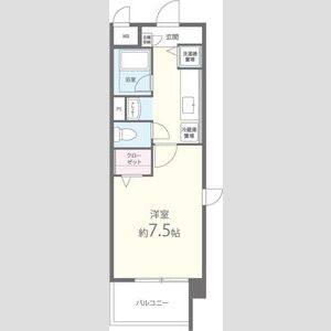 1K 間取り図