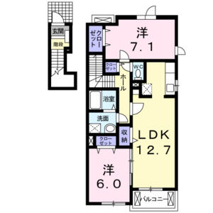 2LDK 間取り図
