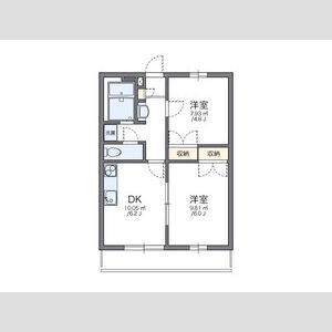 2DK 間取り図