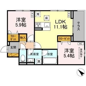 2LDK 間取り図