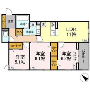3LDK 間取り図