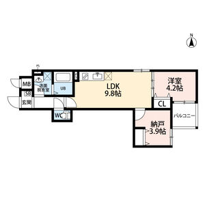 2LDK 間取り図