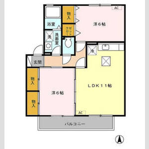 2LDK 間取り図