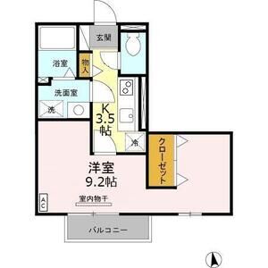 1K 間取り図