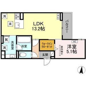 1LDK 間取り図