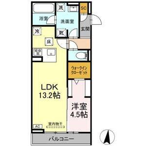 1LDK 間取り図